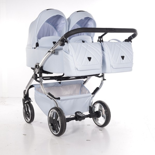 Cochecito Compact Duo Polipiel V.3 Gemelar Junama